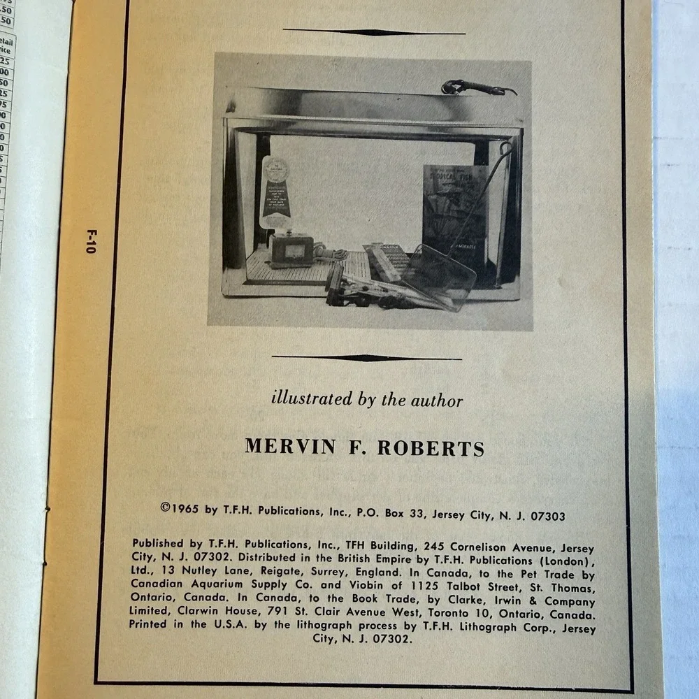 Vintage Aquarium Fish Hobbyist Book Manual Lot 1960s-70s Tetra Collectible‎ Gift